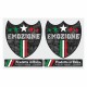 Pack 4 sticker EMOZIONE PRODOTTO IN ITALIA pour APRILIA DUCATI MV AGUSTA