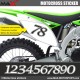 3 Kopie von MXDN Startnummer Aufkleber Motocross Kawasaki