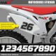 3 Kopie von SX StartnummAufkleberer  Motocross Honda